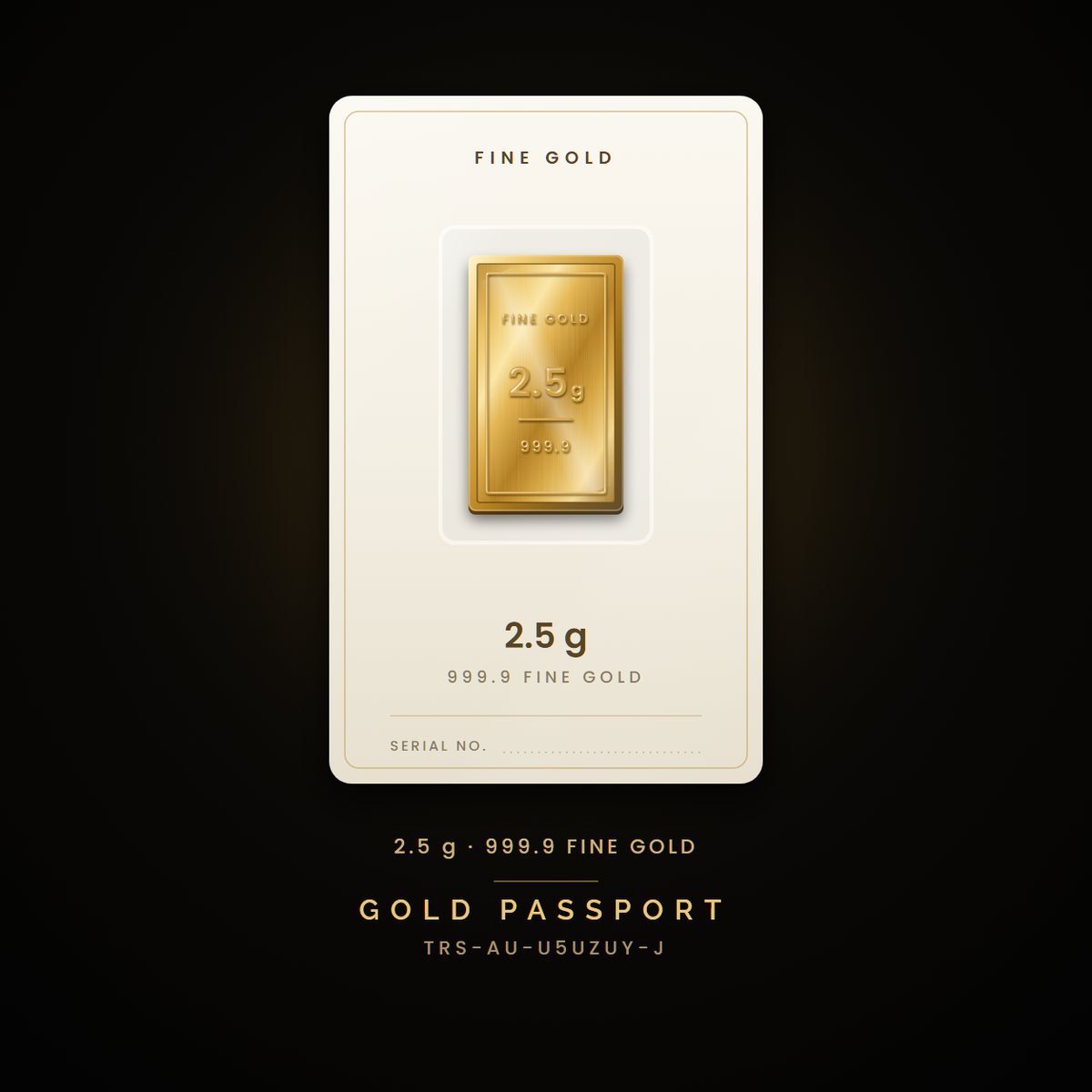 Gold Passport 2.5 g U5UZUY from the Gold Passport collection