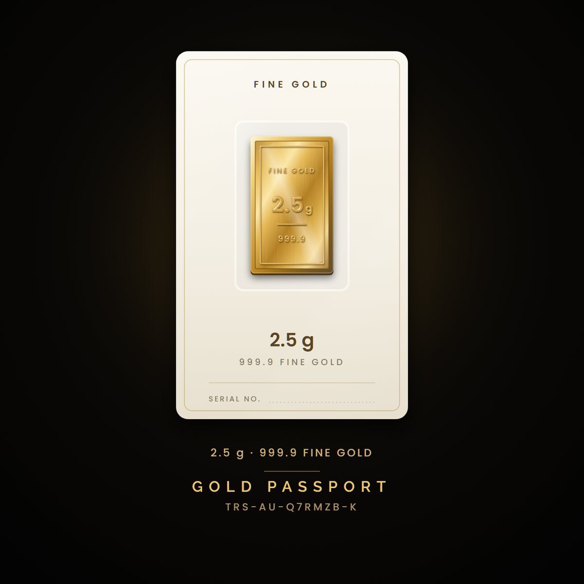 Gold Passport 2.5 g Q7RMZB from the Gold Passport collection